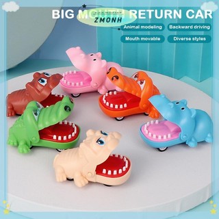 ZMONH Cắn Tay Cá Sấu Miệng Kéo Lại Xe Hoạt Hình Hà Mã Chó Con Kéo Lại Xe Báo Chí Răng Cắn Ngón Tay Tricky