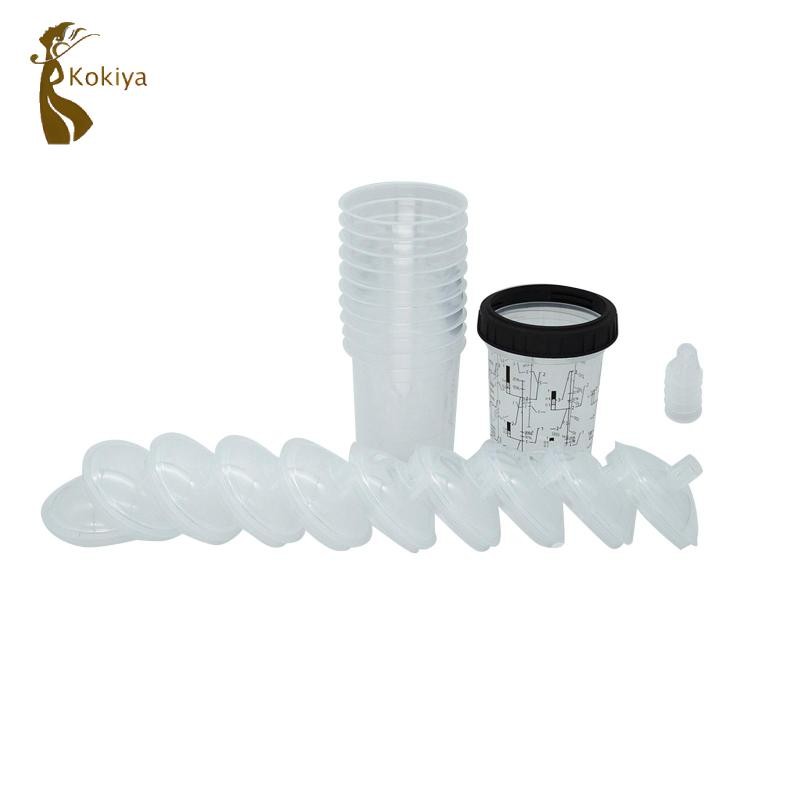Cốc phun 165 / 400 / 600ml Cốc trộn sơn dùng một lần Nồi phun cốc sơn có nắp đậy
