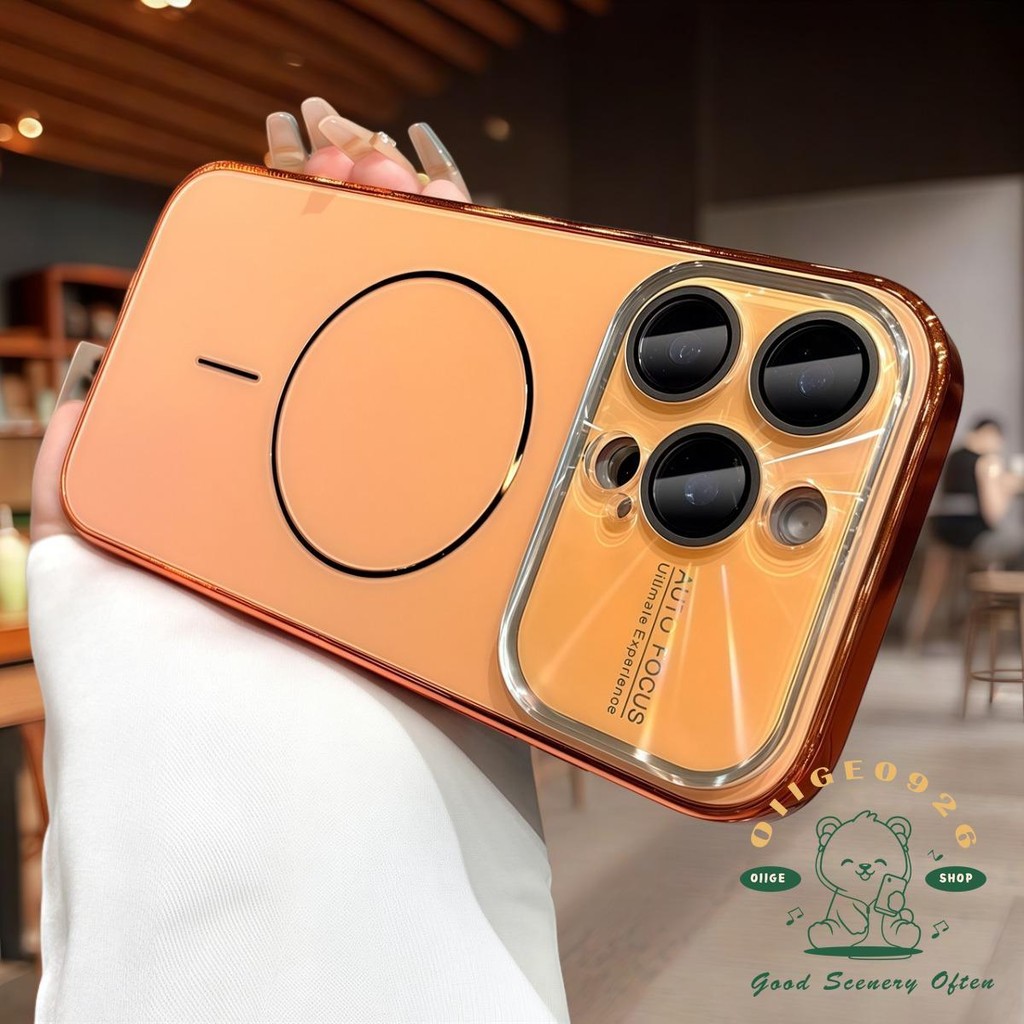 【 Ốp lưng iPhone17 】 Vỏ điện thoại từ tính Nano mờ bằng Laser cam iphone17 Pro Max 16 15 14 13 12 cho vỏ iPhone Vỏ mềm silicon TPU chống sốc