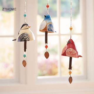 ZTHOME Vẽ Tay Nhựa Chim Bài Hát Chim Chuông Gió Cho Cửa Sổ Tường Chuông Gió Trang Trí Sân Vườn HOT Trang Trí