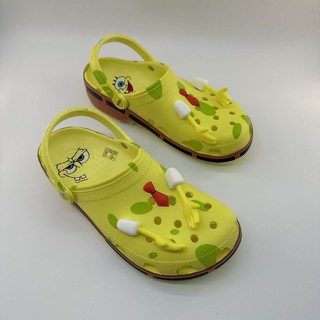 Mới SpongeBob SquarePants Phong Cách Lỗ Giày Hoạt Hình Hàng Hóa Bé Trai Bé Gái Cùng Phong Cách Dễ Thương Cặp Đôi Dép