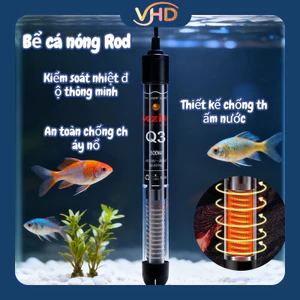 Đèn sưởi hồ cá, điều khiển nhiệt độ tự động, không làm nấu cá, có nhiều công suất sưởi để lựa chọn