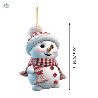 Giáng Sinh Người Tuyết Xe Trang Trí Hoạt Hình Dễ Thương Trang Trí Cây Nhà Trang Trí Ngày Lễ Với Dây Treo