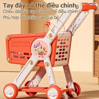 Đồ Chơi Bé Gái Xe Đẩy Siêu Thị 31 Chi Tiết – Bộ Hoa Quả Mô Phỏng, Chất Liệu ABS Cao Cấp