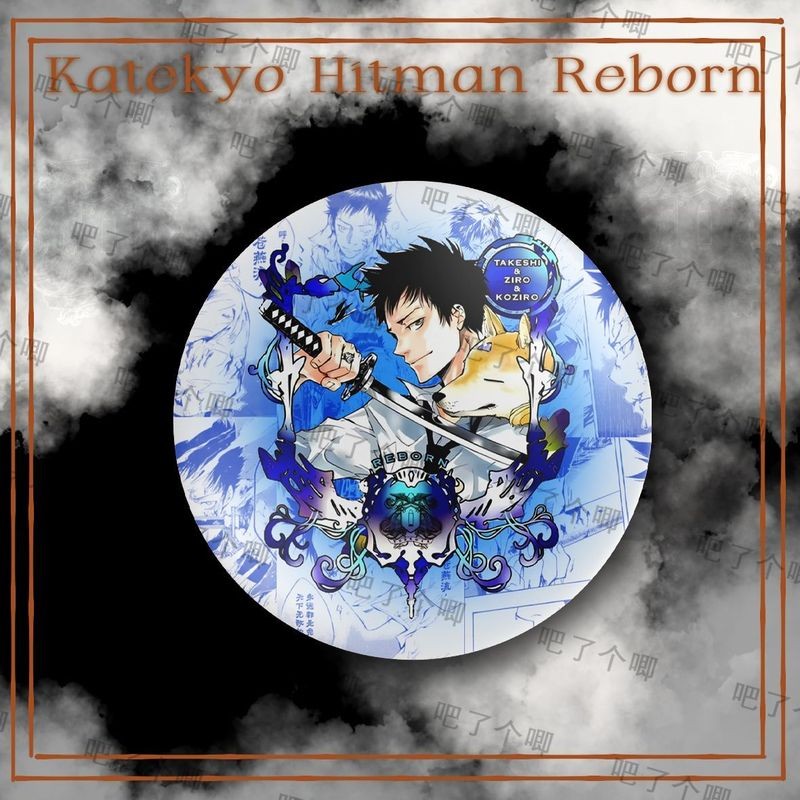 Katekyo Hitman Reborn! Huy hiệu ba chiều 58mm cho Tsuna, Gokudera, Yamamoto và Lambo - Trâm cài áo độc đáo