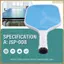 PP Honeycomb Core Pickleball Bộ vợt chơi bằng sợi thủy tinh hiệu suất cao Tay cầm nâng cao Hoàn hảo cho người mới bắt đầu C