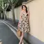 Kỳ nghỉ bên bờ biển nhỏ hẹp mùa hè Phong cách nhẹ nhàng Váy ngắn dáng ôm hơn Váy dài hoa kiểu Pháp