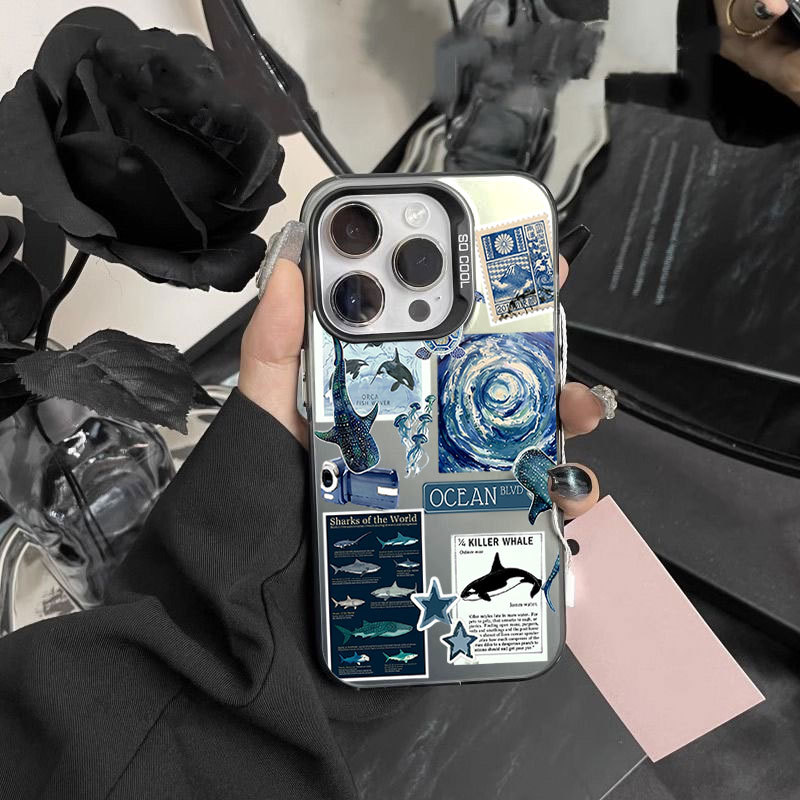 Ốp điện thoại Shark IMD cho iPhone 17 16 15 14 13 12 11 Pro Max Plus X Xr Xs Max 7 8 Plus