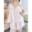 Mùa hè Fat mm Plus Size Pháp Pure Desire Style Ice Silk Suspender Short Set Sweet Lace Bộ đồ ngủ gợi cảm