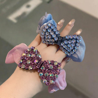 Phong Cách Mới Nhấp Nháy Kim Cương Nơ Tóc Dây Nữ Thời Trang Retro Cao Cấp Cao Cấp Dây Đeo Tóc Phụ Kiện Tóc