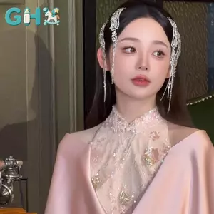 GHX Thanh Lịch Dây Buộc Tóc Cho Nữ Bé Gái Hợp Kim Đa Năng Dài Dép Phụ Kiện Tóc Thời Trang Đơn Giản Gãy Tóc Quà Tặng VN