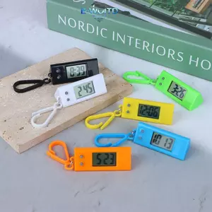 E-WOITD Mini Điện Tử Tam Giác Đồng Hồ Kỹ Thuật Số Hiển Thị Thời Gian Quà Tặng Cho Nam Nữ Học Sinh Thi Clo Treo Móc Khóa E-WOITD
