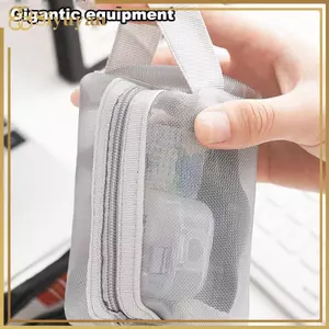 Siyuyan Lưới Túi Đựng Mỹ Phẩm Lipsti Túi Bảo Quản Ví Đựng Tiền Xu Hộp Đựng Tai Nghe Người Tổ Chức Cáp Dữ Liệu Thẻ ID Ngân Hàng Lưu Trữ Thẻ VN