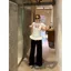 Nơ cay trắng ngọt ngào Slim-fit Áo ngắn nữ Thiết kế mùa hè Cảm giác cô gái nóng bỏng Vai trước ngắn @ -