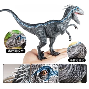 Mô phỏng nhận thức cho trẻ em Kỷ Jura Lớn Tyrannosaurus Plu Velociraptor Đồ chơi khủng long Tyrannosaurus Rex Trang trí mô hình Chiều cao 16,5cm