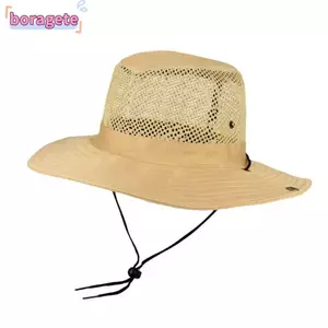 Mũ xô BORAGETE, Lưới thoáng khí Mũ câu cá vành rộng, Thời trang chống thấm nước Nhanh khô Fordable Sun Hat Câu cá
