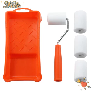 Bộ con lăn sơn NOTE1, Bộ cọ con lăn xốp mịn 2 inch, Dụng cụ vẽ tường đa chức năng thay thế chống rách chuyên nghiệp Sửa chữa tường