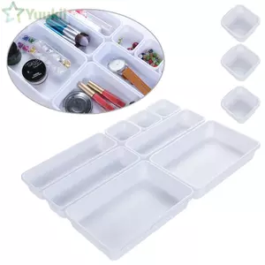 Hộp lưu trữ YUUKII, Hộp đựng đồ ăn bằng nhựa, Hộp đựng đồ trang điểm tiết kiệm không gian Hộp đựng mỹ phẩm cho bàn làm việc văn phòng tại nhà