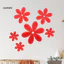 Linh hồn| Gương Tường Thiết Kế Hoa, 1 Bộ Gương Acrylic Phản Quang Ánh Sáng, Nhãn Dán Hoa Tăng Cường Khả Năng Cho Phòng Tối, Hoặc Hành Lang Hiện Đại