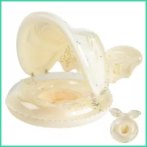 Phao trẻ em cho bể bơi Ghế bơm hơi nhẹ Sequin Butterfly Phao bơi cho trẻ em từ 6 tháng đến 4 tuổi sonlekvn