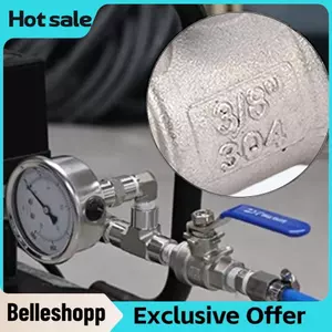 Belleshopp Van ngắt 3/8in NPT Thép không gỉ 304 Full Port Ball Niêm phong Hoạt động dễ dàng Đa mục đích sử dụng cho nước Nước biển Không khí Dầu Hơi nước và Phương tiện truyền thông với chất rắn lơ lửng
