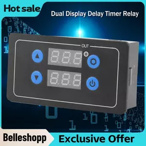 Belleshopp Hẹn giờ trễ YF-4 Mô-đun chu kỳ có thể điều chỉnh Màn hình kỹ thuật số Bảng thời gian DC 12V cho ngôi nhà thông minh