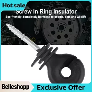 Belleshopp Belleshopp Vít Trong Vòng Chất Cách Điện 50 Cái/bộ Loại Màu Đen Cho Hàng Rào Điện Phụ Kiện Gỗ Bài Chống Nắng Đi Mưa
