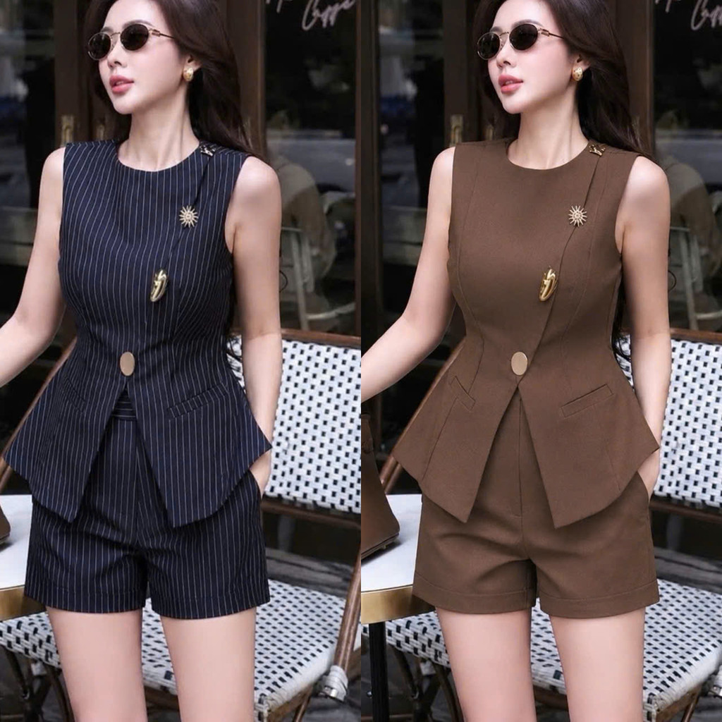 (XỊN ĐẸP) Set Bộ Đồ Nữ Ngắn Sang Chảnh Thiết Kế Mới Xẻ Tà KÈM PHỤ KIỆN  THỜI TRANG Xu Hướng HIYU 66 STORE