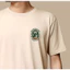 Unisex Chất Lượng Cao Cấp Áo Sơ Mi QUKSILVER Hoạt Hình Cây Dừa In Hình Đơn Giản Rời 100% Cotton Cao Cấp Phong Cách Hàn Quốc Áo Thun Cổ Tròn