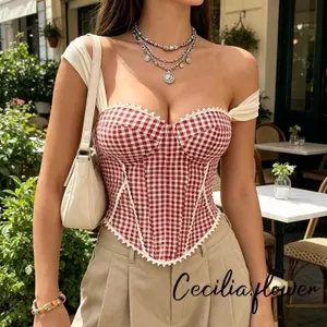 Áo ba lỗ Corset dành cho nữ Kẻ sọc xương cá Eo Huấn luyện viên Bodyshaper