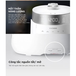 Nồi cơm điện cao tần áp suất kép Cuckoo CRP-LHTR0609F 1.08L - Bảo hành chính hãng 12 tháng