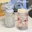 Cốc Nước Ngôi Sao 600ml Cho Đá Cà Phê Nước ép Trà Cốc Nhựa Nơ Dễ Thương Có Nắp Ống Hút Chai Uống Di Động VN