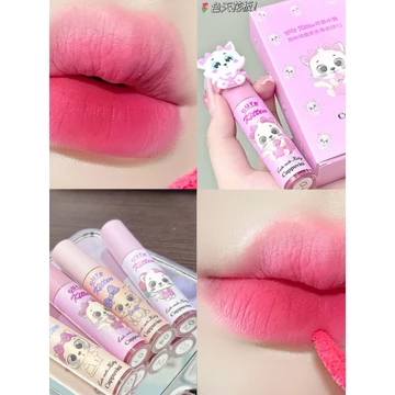 son bóng lì lâu trôi son bóng Mới Phong Cách Hàn Quốc Son Môi Mèo Môi Bùn Sữa Bánh Kem Môi Giả Làm Trắng Mờ Matte Lip Glaze Không Phai Màu Học Sinh