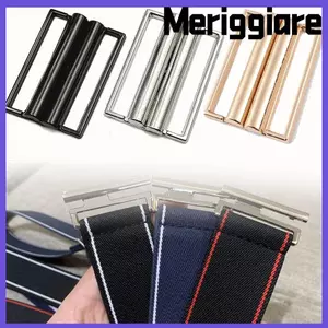 MERIGGIARE 5 chiếc Khóa thắt lưng, Khóa kim loại đa năng màu vàng bạc đen, Khóa thắt lưng co giãn thực tế vuông