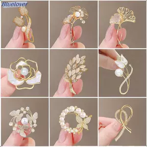 Bluelover Thời Trang Chim Đáng Yêu Bướm Hoa Thổ Cẩm Cho Nữ Áo Khoác Ve Áo Pin Chống chói Áo Len Cố Định Phụ Kiện Quần Áo Quà Tặng Mới