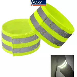 MAKY Phản Quang Dây Đeo Tay Dây Đèn LED Phản Quang Cánh Tay Dây Đeo Dây An Toàn Cho Ban Đêm Chạy Bộ Đi Xe Đạp Dây Đeo Tay VN