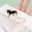 PNPIA- Cung Hoàng Đạo Ngựa Thổ Cẩm Phong Cách Động Vật Dễ Thương Huy Hiệu Trang Sức Sinh Viên Mặt Dây Chuyền Phụ Kiện