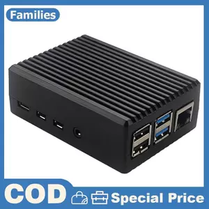 Dành Cho GeeekPi Raspberry Pi 4 Vỏ Nhôm CNC Có Quạt Tản Nhiệt Cho Pi 4B