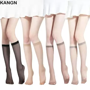 Tất dài KANGN, Tất đầu gối nữ Nylon siêu mỏng, Độ đàn hồi trong suốt chất lượng cao Cổ phiếu lụa mùa hè cho bé gái