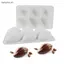 Khuôn Mousse Silicon Hình dạng Cocoa Pod với 6 lỗ dùng cho món tráng miệng kiểu Pháp Bánh Pudding tự làm Dụng cụ nhà bếp nướng bánh [VN]