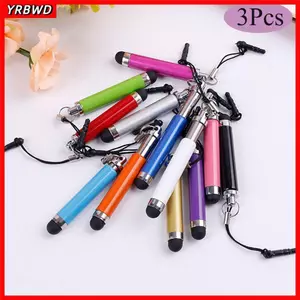 YRBWD 3 Bút Màn Hình Cảm Ứng Nhỏ Gọn Nhiều Màu Mini Di Động Bút Chì Stylus Cho Điện Thoại Máy Tính Bảng