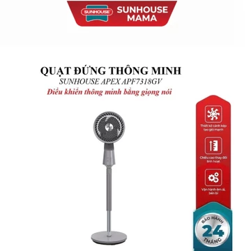 QUẠT ĐỨNG TUẦN HOÀN THÔNG MINH SUNHOUSE APEX APF7318GV, Điều khiển bằng giọng nói, điều khiển từ xa, chiều cao linh hoạt