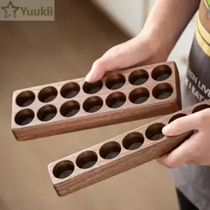 Đế nước hoa YUUKII, Giá đựng chai tinh dầu bằng gỗ tự nhiên hạng nặng, 6 hoặc 12 khe cắm dung lượng lớn Giá trưng bày máy tính để bàn đa năng