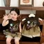 Bé gái (80-130) Áo + Quần thời trang phong cách Hàn Quốc mùa hè