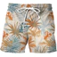 Họa tiết cây nhiệt đới in 3D unisex quần short đi biển thoải mái thông thường