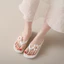 Hoa La Mã Flip-Flops Nữ Mùa Hè Mặc Ngoài Thời Trang Học Sinh Chống Mài Mòn Chống Trơn Trượt Flat Flip-Flops Giày Đi Biển Fema