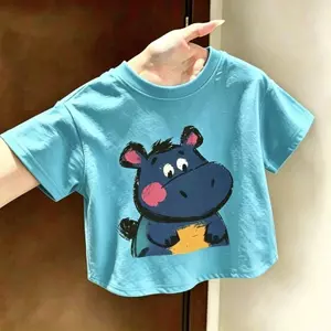 Áo cổ tròn cổ tròn hoạt hình dễ thương thoải mái thoải mái