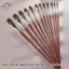 HFTOY 12 Cái / bộ Bàn Chải Tranh Weasel Cao Cấp Hazel Shap Row Pen Long Birch Rod Acrylic Vẽ Nghệ Thuật Tiếp Liệu Nghệ Thuật Cung Cấp ~