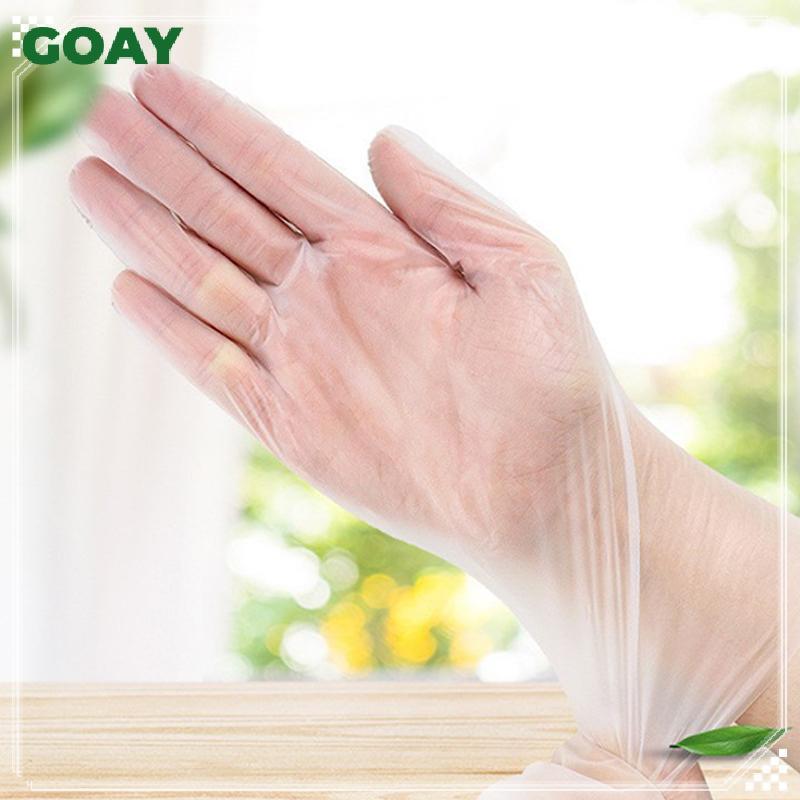 GOAY 50 / 100 Chiếc Găng Tay Cao Su Miễn Phí TPE Găng Tay Dùng Một Lần Trong Suốt Axit Chống Trơn Trượt An Toàn Làm Việc Cấp Thực Phẩm Găng Tay Vệ Sinh Gia Đình VN