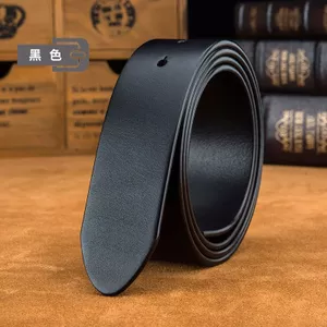 Dây đai không đầu 32516 / Chất liệu da bò lớp đầu tiên / Chiều rộng 3,8cm / Thủ công cạnh dầu / Dây đai khóa tấm không đầu bằng da thật dành cho nam / Dây đai thay thế hàng hóa bằng da thông thường